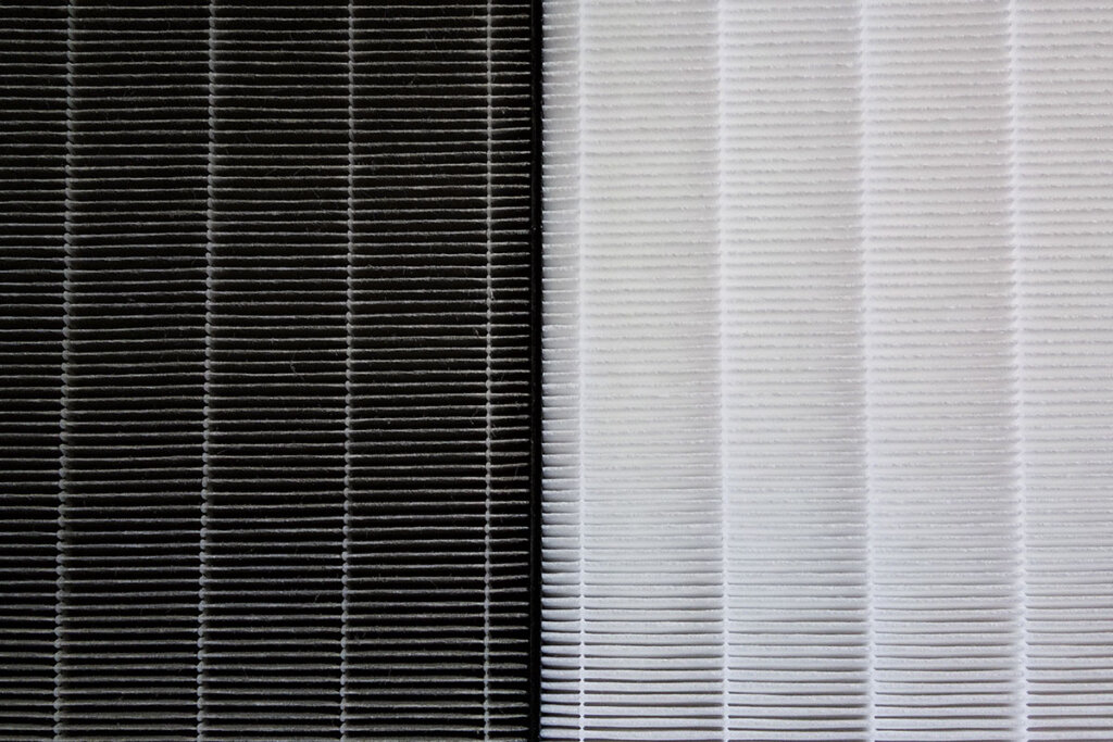Filtre utilisé et non utilisé