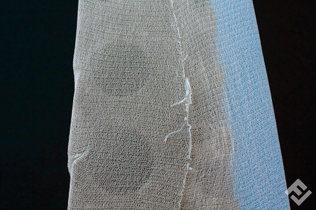 close up of the two layers