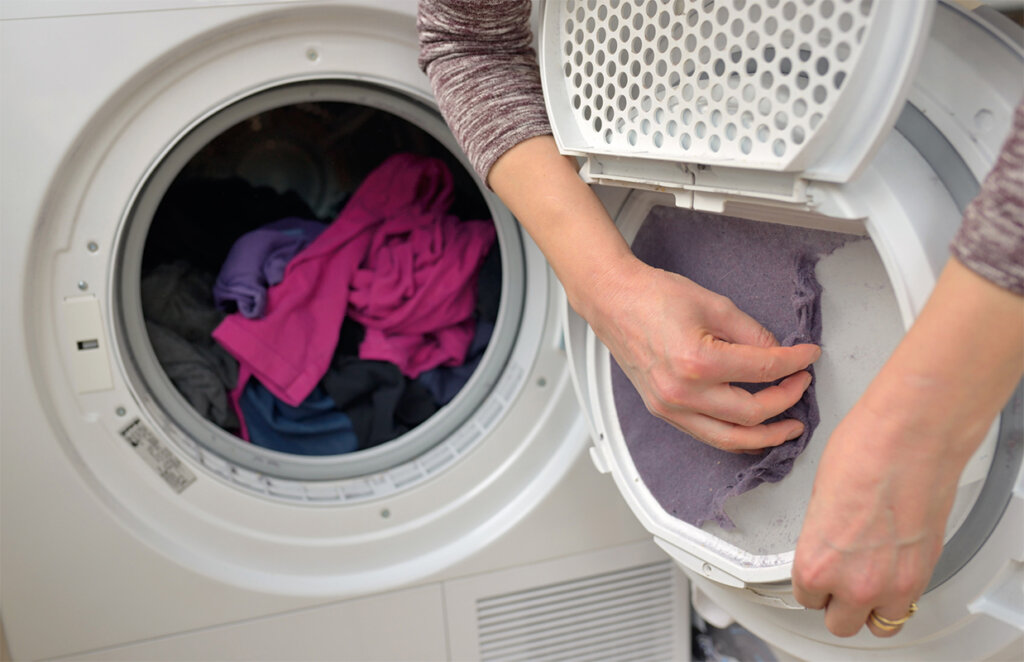 sèche-linge retirer la peluche